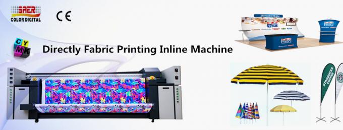 Spanduk Fabric Plotter Printer Format Besar 128M RAM Digital Printing 3