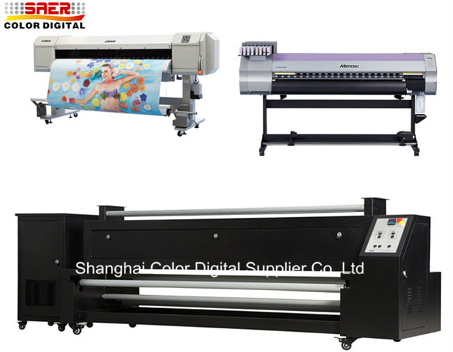 Tinta Berkelanjutan 3,2 m Roll To Roll Printer Inkjet Digital 4