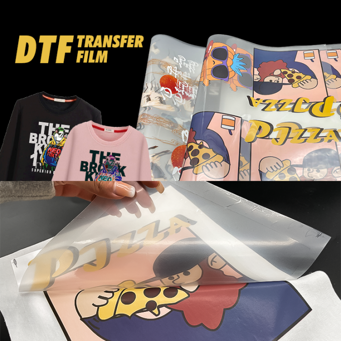 Digital Inkjet Printing Dtf Pet Film Roll untuk printer T-shirt 0