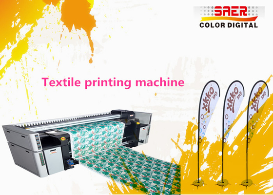 Sistem Pencetakan Bendera Digital Format Besar / Printer Bahan Tekstil 1400dpi