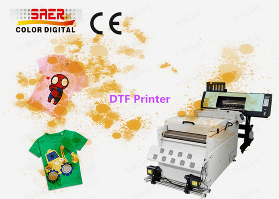 Mesin Pencetakan T-shirt Inkjet Digital 60cm Transfer Panas PET Film DTF Printer