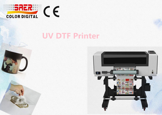 3 kepala printer UV DTF ukuran A3 kecil mesin pencetak stiker kristal UV