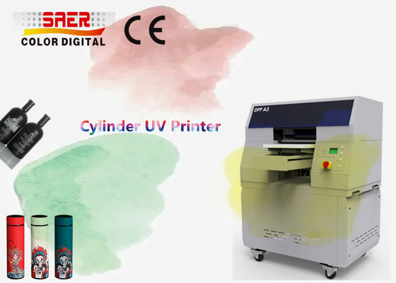 Digital Cylindrical Printing Aluminium Can Printer / Digital Tin Cylinder Printer / Cosmetic Bottle Printer