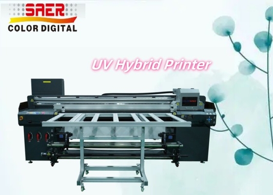 Flatbed And Roll UV Hybrid Printer Untuk Bahan Berbeda Kt Board, PVC, Soft Film, Kulit Hybrid UV Printer