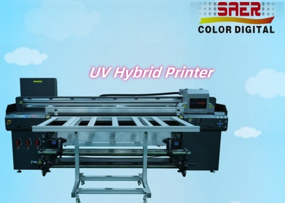 High Precision dan High Speed Hybrid UV Flatbed Printer dan Roll to Toll Printing Machine UV Belt Convey Hybrid Inkjet Printer