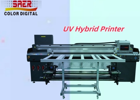 UV Hybrid Roll To Roll Dan Flatbed UV Printer Pabrik Langsung Ukuran Besar UV Hybrid Printer
