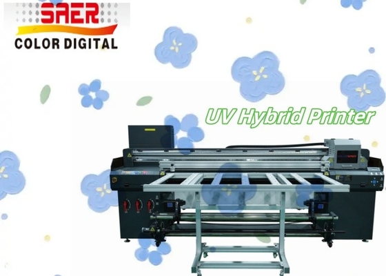 Pabrik Jual Roll-to-roll dan flatbed 2 in 1 UV Printer CMYKW Varnish