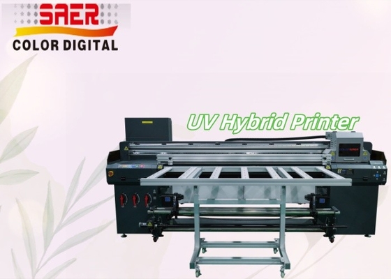 Roll to Roll And Flatbed UV Hybrid Printer Produk Ramah 180cm Lebar Printer UV