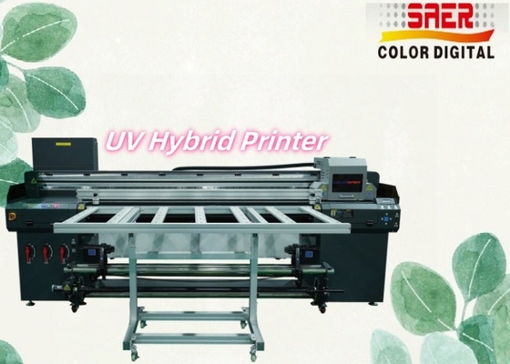 1.8M UV Hybrid Printer Untuk Kaca / Wallpaper / Keramik UV Printing Machine