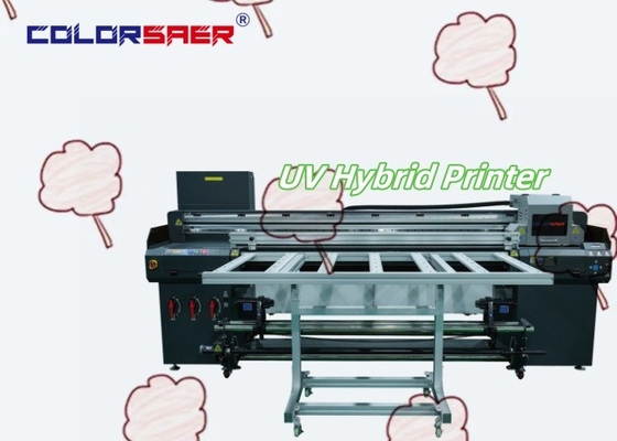 Waktu Pelayanan Panjang Hybrid UV Roll to Roll dan Flatbed Printer Stabilitas Tinggi Printer UV Komersial