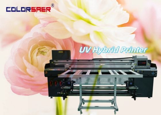 6ft New Technology UV Plotter Roll to Roll & Flatbed UV Hybrid Printer Warna+putih+warna+varnish
