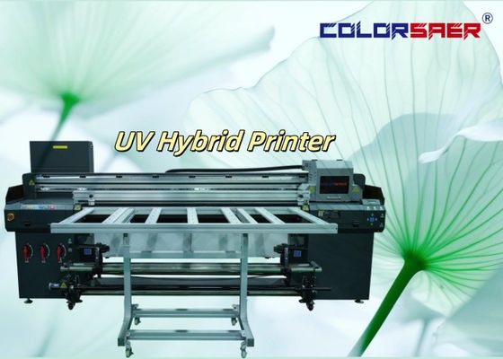 Shanghai Manufacturer Digital Hybrid UV Plotter Wide Format Printer 6 Feet Roll To Roll Dengan Flatbed UV Hybrid Printer