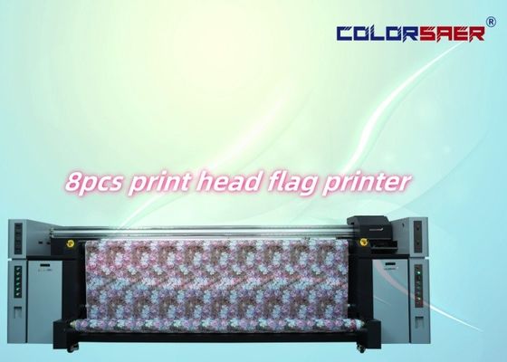 Mesin Printer Digital Roll Roll Bendera Besar Plotter Inkjet Sublimasi CMYK Grade Otomatis 720dpi