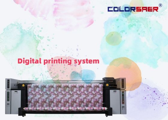 Digital 8 pcs i3200 kepala cetak kecepatan tinggi semua dalam satu sistem percetakan tekstil printer kain