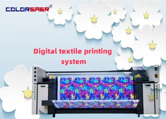 2m Inkjet Digital Dye Sublimation Textile Printing Machine dengan Fixation Heater Unit Sistem Pencetakan All-in-one