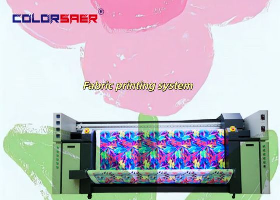Mesin Cetak Tekstil 4 & 8 Warna Plotter Inkjet Jaminan Kualitas SAER Color untuk Kain Poliester dan Katun