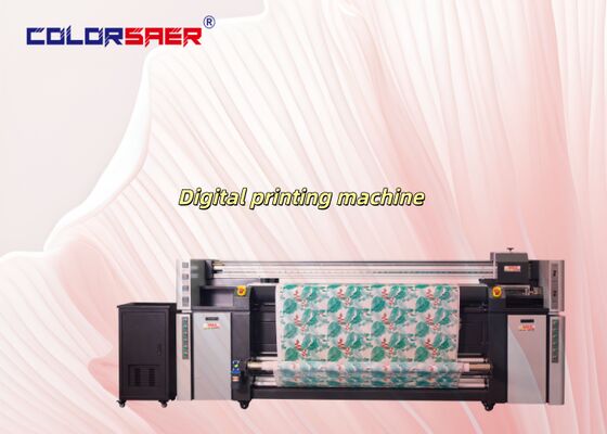 SAER Kualitas Tinggi 2 atau 4 atau 8 Pcs I3200 Kepala Format Besar 2m /3.2m Inkjet Dye Sublimation Printer Dengan Mesin Plotter