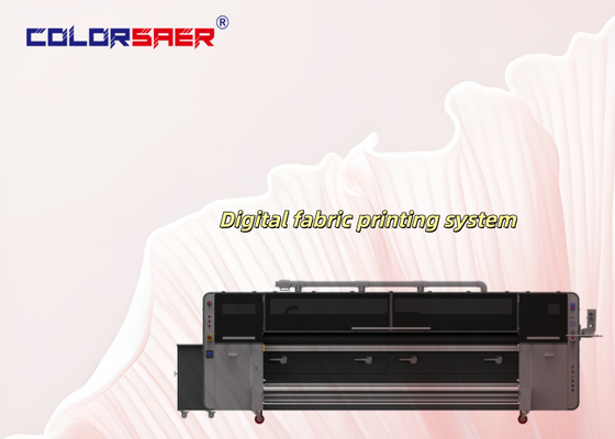 SAER High-End Format Besar 3200mm Sistem Pencetakan Tekstil Digital Fabric Plotter 4 Warna atau 8 Warna