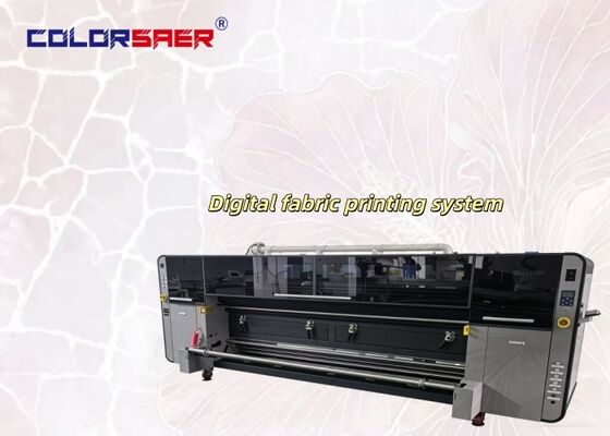 SAER COLOR Inkjet Printing System for Cotton and Polyester Fabric Roll to Roll Textile Printer dengan kepala cetak industri 4 pcs