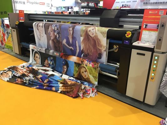 Mesin Cetak Tekstil Cmyk Inkjet Konsumsi Rendah Untuk Kain Kotak Led