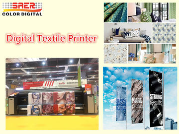 1800DPI Format Besar Printer Tekstil Digital CMYK Ganda