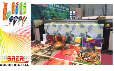 3,2 m Bendera Printer Digital Langsung Spanduk Printer Untuk Memperbaiki Warna Kain / Muncul