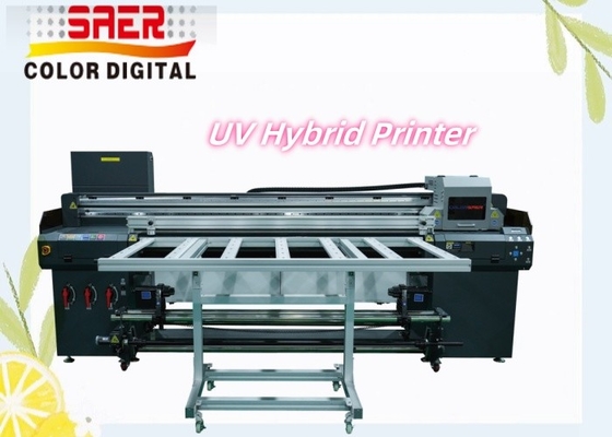 UV Hybrid Printer Flatbed And Roll To Roll Printing Machine With High Resolution