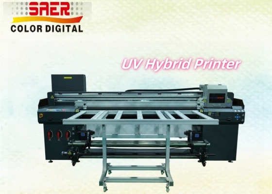 UV Hybrid Printer Flatbed And Roll To Roll Printing Machine With High Resolution
