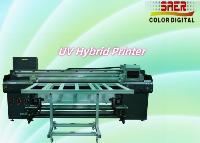 Large Format Hybrid UV Roll To Roll  And Flatbed Printer Multi Functional Inkjet Printer