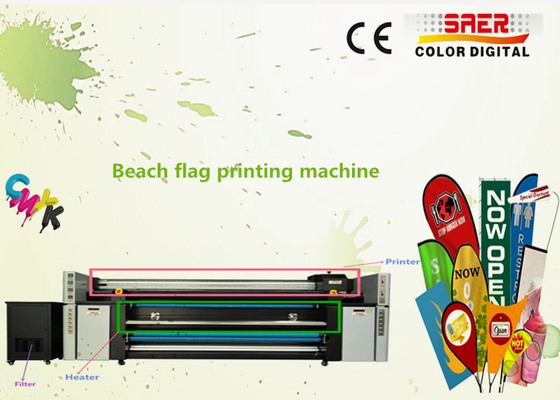 Format Besar Dual CMYK Flag Printing Machine Resolusi Tinggi Untuk Tekstil