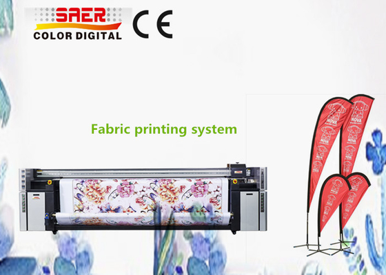 Mesin Cetak Teardrop Flag / Sistem Printing Tekstil Dual CMYK