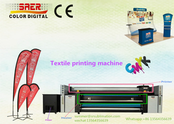 Sistem Pencetakan Tekstil CMYK Ganda Dengan Print Head DPI Tinggi