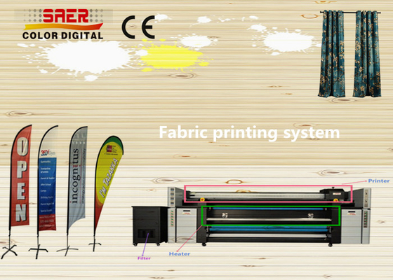 SAER CSR2200 Bendera Spanduk Printer Kain Poliester / Printer Tekstil Langsung