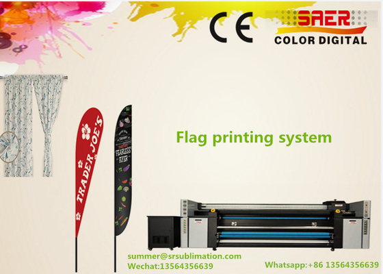 Kain Bendera Digital CMYK Ganda / Seprai Mesin Cetak Tekstil Pewarna 1800DPI