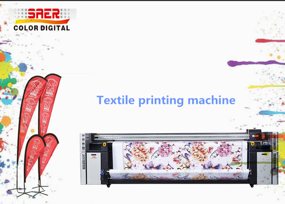 Sistem Pencetakan Bendera Digital Format Besar / Printer Bahan Tekstil 1400dpi