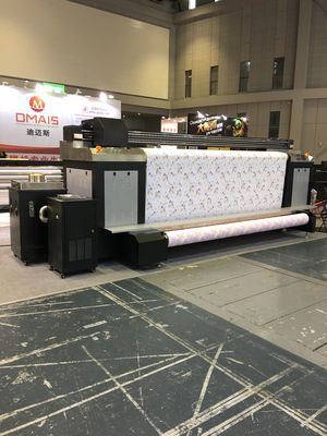 Kyocera Print Head Kecepatan Tinggi Mesin Cetak Tekstil Digital Dual CMYK