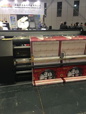 Dual CMYK Continous Ink Supply Mesin Cetak Sublimasi Dye Untuk Bendera Tekstil