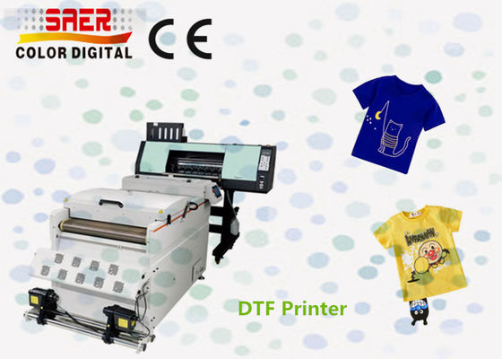 Mesin Pencetakan T-shirt Inkjet Digital 60cm Transfer Panas PET Film DTF Printer
