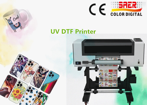 A3 UV DTF Printer Dengan Lapis, Kasus Telepon, Kaca, Silinder Botol ID Card Printer UV Sticker Printer