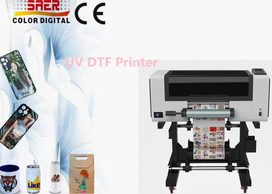 UV DTF printer semua dalam satu transfer film mesin pencetakan UV dengan kepala 3 pcs
