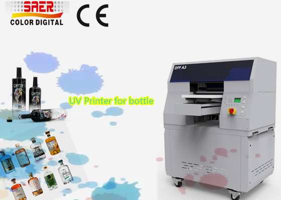 Mesin Pencetakan Silinder UV untuk Botol printer inkjet digital dengan kepala cetak resolusi tinggi