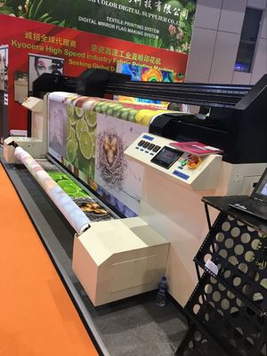 600 - 1800 Dpi Mesin Cetak Tekstil, Dual Cmyk Industrial Fabric Printer