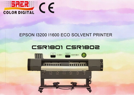 Kecepatan Tinggi 1.8m Digital Vinyl Printer Eco Solvent Inkjet Plotter Printer Double Head