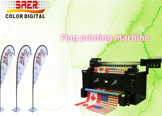 Printer Tekstil Tinta Tekstil Dengan Kepala Cetak Ganda Printer Bendera Kecepatan Tinggi