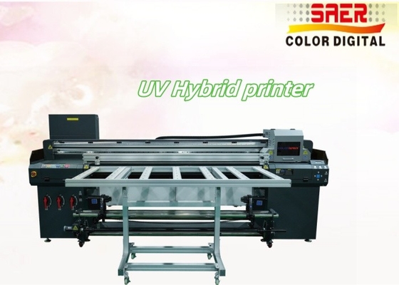 Flatbed And Roll UV Hybrid Printer Untuk Bahan Berbeda Kt Board, PVC, Soft Film, Kulit Hybrid UV Printer
