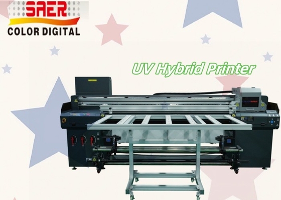 Printer UV Format Besar 1,8m Hybrid UV Roll To Roll Dan Flatbed All-in-One Printer