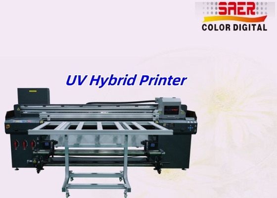 Produsen Mesin Printer UV Format Besar Led UV Hybrid Printer Roll To Roll Flatbed Printer Untuk Bahan Teguh & Fleksibel