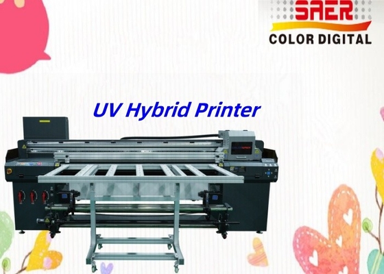 UV Hybrid Roll To Roll Dan Flatbed UV Printer Pabrik Langsung Ukuran Besar UV Hybrid Printer