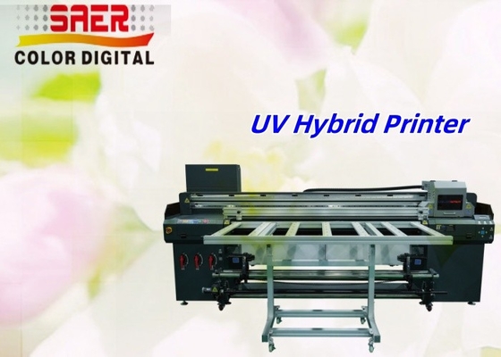 1.8m Hybrid Roll To Roll Dan Flatbed UV Printer Pabrik Langsung Besar UVHybrid Printer