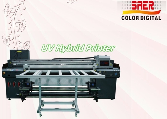 Multifungsi Format Besar Mesin Pencetak Digital Hybrid Inkjet UV Flatbed dan Roll to Roll